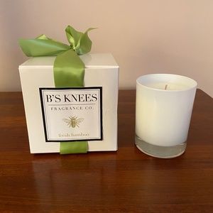 B’S Knees Scented Candle Jar; New in Box; Fresh Bamboo; Clean Burning